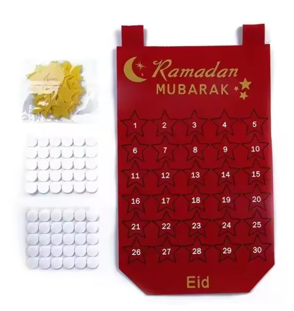 Calendrier Eid Mubarak Rouge